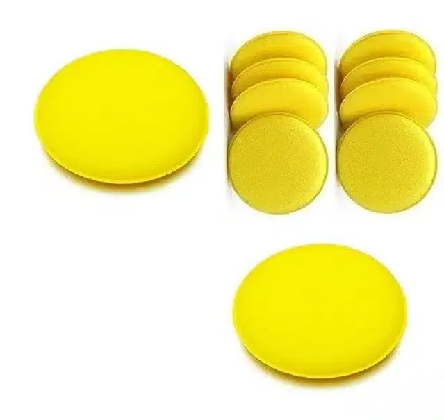 Durable Car Cleaning Sponge (Yellow, Pack of 10)