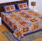 Cotton Rajasthani Jaipuri Double Bedsheet with 2 Pillow Covers 