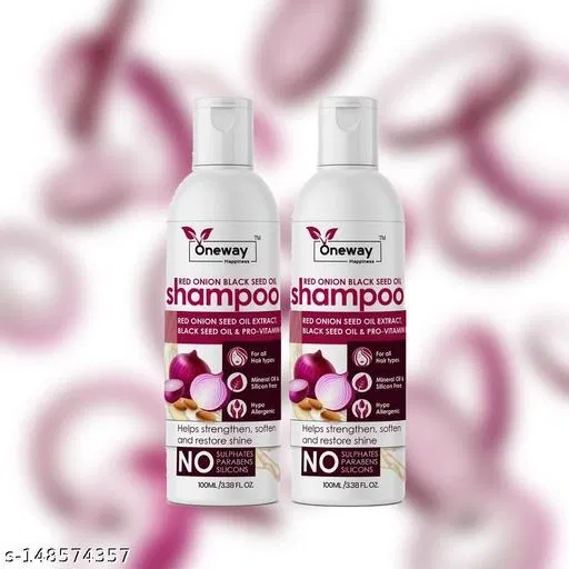 Oneway Happiness Herbal Onion Hair Shampoo, Pack of 2 (100 ml)
