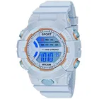 Rubber Strap Round Dial Sports Watch for Kids (Blue)
