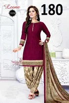 Sharda Trendy Leon Crepe Women Printed Unstitched Casual Dress Material Suit 