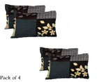Grover Leaf Pillow Covers Pack of 4 Brown Floral
