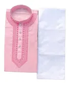 Cotton Blend Embroidered Kurta Set for Men 