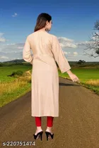 Silk Blend Embroidered Kurti for Women 