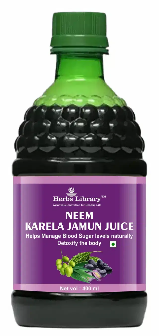 Herbs Library Neem Karela Jamun Juice for Metabolic & Digestive Health (400 ml)