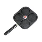 Aluminium 4 Section Appam Maker (Black)