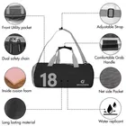 Polyester Printed Gym Bag with Shaker Bottle 
