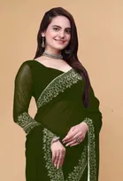 Georgette Embellished Saree for Women 