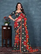 Georgette Printed Saree for Women 