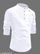 Solid Cotton Kurta Set for Boys 