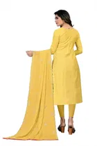 Chanderi Silk Unstitched Salwar Suit Fabric for Women 