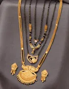 Combo of 4 Pcs Mangalsutras with Earrings Set for Women 