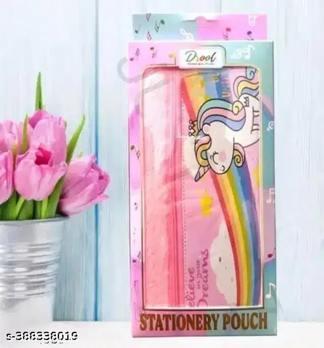 Unicorn Theme Pencil Case (Pink)