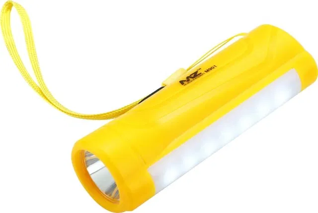 LED TORCH 12W Laser + 7 SMD COB, 1200mAh Battery Torch (MZ M901) (Assorted-Multicolor , Rechargeable)