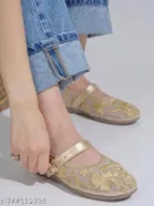 Shoetopia Gold Ballerinas 