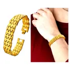 Evordlss Brass Bracelet for Men (Gold)