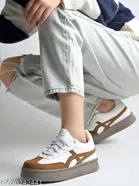 Solid Synthetic Slip-on Sneakers for Women 