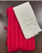 Georgette Solid Saree for Women, Pink 