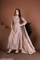 Vichitra Silk Kurta Set for Women 
