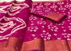 Women's Printed Saree with Unstitched Blouse 