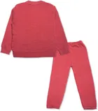 Woolen Self Design Clothing Set for Boys, Red 