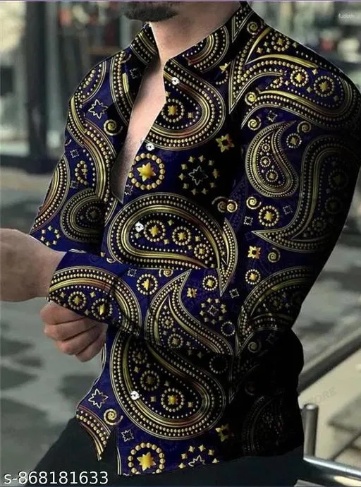 Casual Shirts for Men (Blue, XXL)