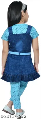 Cotton & Denim Clothing Set for Girls 