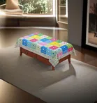 PVC Table Cover, Multicolor, 40x60 Inches