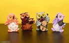 Plastic Musical owls Showpiece 