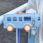 Plastic Bus Shape Sipper Bottle for Kids, Multicolor 
