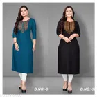 Rayon Embroidered Kurti for Women 