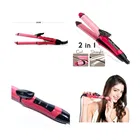 2in1 Hair Straightener and Curler, Pink 