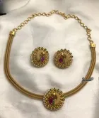 Zircon Gold-plated Copper Jewellery Set for Women 