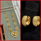 Alloy Necklace & 1 Pair Earrings for Women 