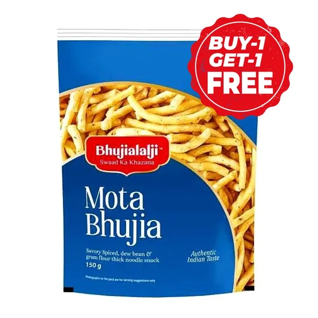 भुजियालालजी मोटा भुजिया 2X150 g (1 के साथ 1 मुफ्त)