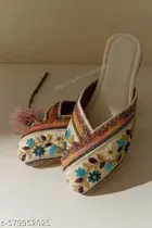 Flats for Women (Beige, 8)