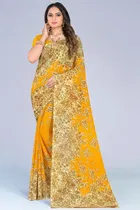 Crepe Printed Saree for Women 