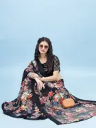 Georgette Printed Saree for Women 
