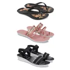 Sandals with 2 Pairs Flats for Women 