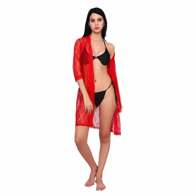 Babydolls for Women (Red & Black, Set of 1)