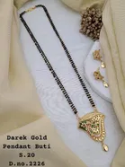 Alloy Mangalsutra with Earrings for Women (Gold, Set of 1)