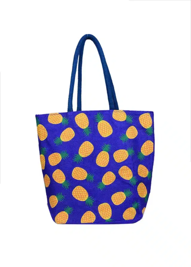 Jute Vegetable Shopping Bag (Blue)