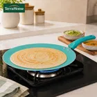 TerraHome Non-Stick-Aluminum Concave Roti Tawa 25cm, Green