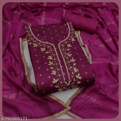 Embroidered Floral Patiala Suits for Women (5.85 meter (S)