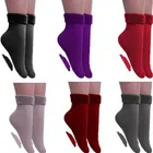Velvet Thumb Thermal Socks for Women (Multicolor, Pack of 6)