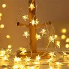 30 LEds 5 m Yellow Star String Light 