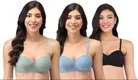 Cotton Blend Solid Padded Bra for Women 
