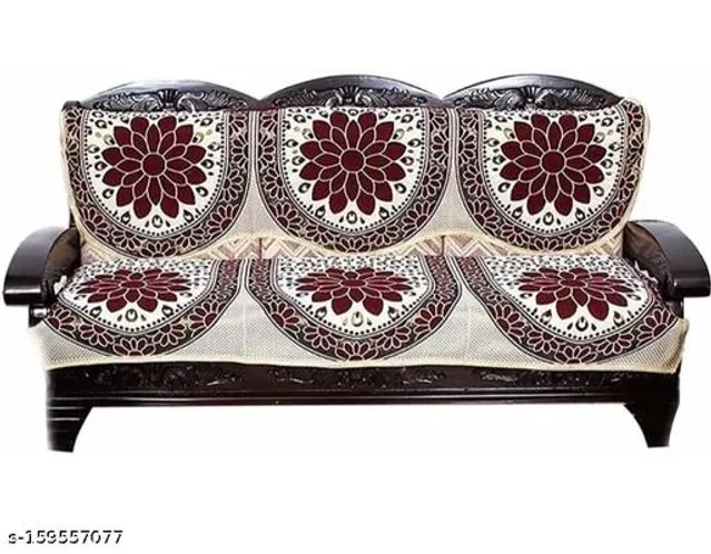 Polycotton 3 Seater Sofa Covers (Brown, Set of 1)
