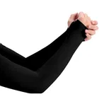 Cotton Riding Arm Sleeves for Men & Women (Black, Set of 1)