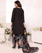 Punjabi Floral Unstitched Suit for Women 